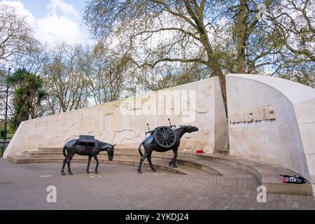 Das Animals in war Memorial ist ein Kriegsdenkmal im Hyde Park, London, Großbritannien Stockfoto