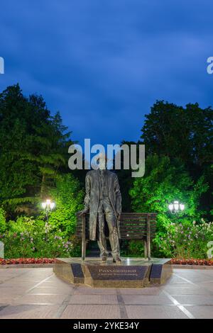 Denkmal für Sergej Rakhamaninow in Velikij Nowgorod Stockfoto