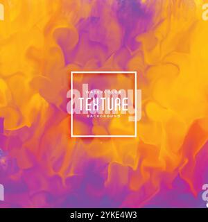 Lila und Gelb abstrakte Tintenfluss aquarell Textur Hintergrund Stock Vektor