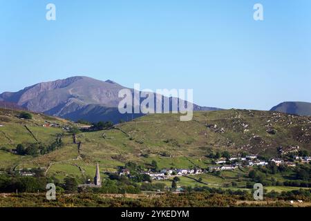 Gallt Y Foel ist ein kleiner Weiler in der Nähe des alten Steinbruchdorfes Deiniolen in Snowdonia. Es liegt in der Nähe des stillgelegten Dinorwic Schieferbruchs. Stockfoto