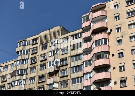 Ehemalige sowjetische Betonblockhäuser in Rumänien Stockfoto