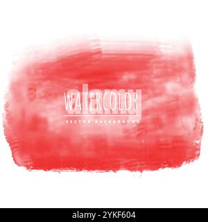 roter Fleck echtes Aquarell Vektor Stock Vektor
