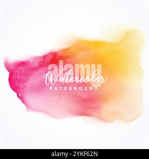 rote und gelbe Aquarell Fleck Vektor Hintergrund Stock Vektor