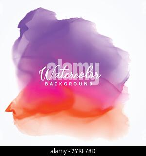 hell lila und roten Aquarell Fleck Hintergrund Stock Vektor