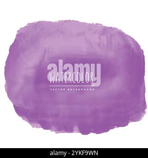 lila Aquarell Textur Fleck Hintergrund Stock Vektor