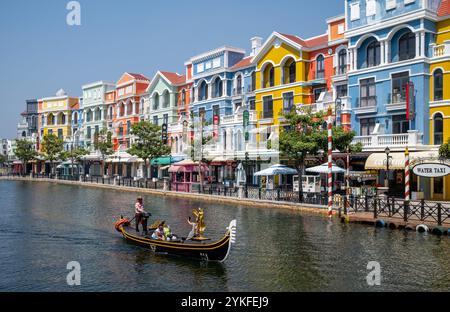 Entlang des Venice River bei Vinpearl Grand World Phu Quoc Island Vietnam Stockfoto