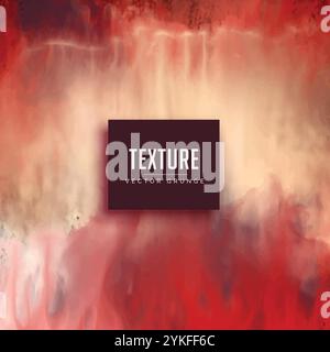 roten Aquarell Textur Hintergrund im Grunge-Stil Stock Vektor