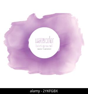 lila Aquarell Fleck Textur Hintergrund Stock Vektor