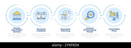 Economy-Infografik mit 5 Schritten Stock Vektor
