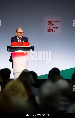 Llandudno, Wales, Vereinigtes Königreich. November 2024. Keir Starmer Abgeordneter, Premierminister und Führer der Labour Party, hält eine Rede vor der Welsh Labour Conference. Sean Pursey/Alamy Live News Stockfoto