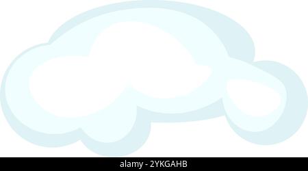 Weihnachtliche Wolke. Winterliche Wolke im flachen Stil. Festliches Neujahrsvektorsymbol isoliert auf weißem Hintergrund für Dekoration des Feiertags-Designs Stock Vektor