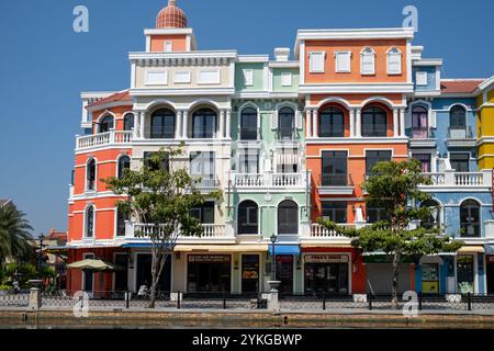 Entlang des Venice River bei Vinpearl Grand World Phu Quoc Island Vietnam Stockfoto