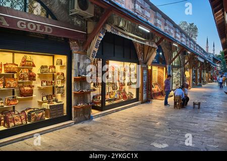 Arasta Basar in der Nähe der Blauen Moschee in Istanbul, Turkiye Stockfoto