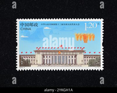 CHINA - CIRCA 2018: In China gedruckte Briefmarken zeigen um 2018. Stockfoto