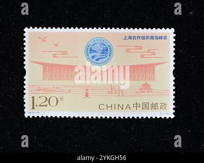 CHINA - CIRCA 2018: In China gedruckte Briefmarken zeigen um 2018. Stockfoto