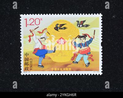 CHINA - CIRCA 2018: In China gedruckte Briefmarken zeigen um 2018. Stockfoto