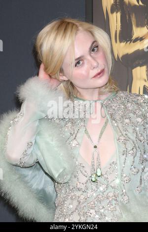 CA. 17. November 2024. Elle Fanning bei Arrivals for 15th Governors Awards, The Ray Dolby Ballroom at Ovation Hollywood, Los Angeles, CA, 17. November 2024. Quelle: Priscilla Grant/Everett Collection/Alamy Live News Stockfoto