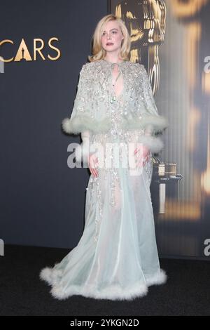 CA. 17. November 2024. Elle Fanning bei Arrivals for 15th Governors Awards, The Ray Dolby Ballroom at Ovation Hollywood, Los Angeles, CA, 17. November 2024. Quelle: Priscilla Grant/Everett Collection/Alamy Live News Stockfoto