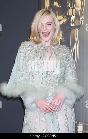 CA. 17. November 2024. Elle Fanning bei Arrivals for 15th Governors Awards, The Ray Dolby Ballroom at Ovation Hollywood, Los Angeles, CA, 17. November 2024. Quelle: Priscilla Grant/Everett Collection/Alamy Live News Stockfoto