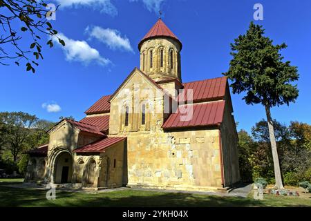 Hauptkirche im Betania Kloster der Geburt der Heiligen Mutter Gottes, Südfassade, Kvesseti, Georgien, Asien Stockfoto