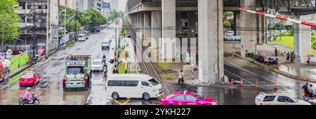 Bangkok Thailand 22. Mai 2018 Stadtbild am Bahnhof Makkasan Flughafen-Zugverbindung Ratchthewi Bangkok in Thailand Stockfoto