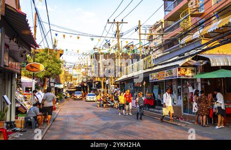 Pattaya Chon Buri Thailand 27. Oktober 2018 Pattaya Walking Street Day Menschen Tourismus Party in Pattaya Bang Lamung Amphoe Chon Buri Thailand in Southe Stockfoto