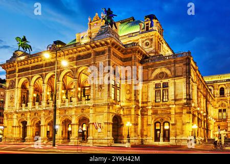 Wiener Staatsoper ist eine Oper. Es befindet sich im Zentrum von Wien, Österreich. Es hieß ursprünglich der Wiener Hofoper (Wiener Hofoper) Stockfoto