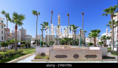 Moschee von Al-Mursi Abul Abbas, Alexandria. Ägypten. Panorama Stockfoto