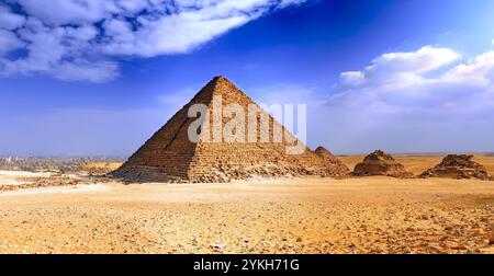 Pyramiden von Gizeh, die Pyramide des Pharao Khufu genannt. Ägypten Stockfoto