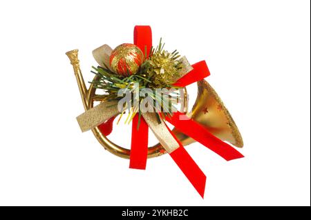 Weihnachtsdekoration Weihnachtsdekoration als Freisteller über weißem Hintergrund *** Weihnachtsdekoration Weihnachtsdekoration als Ausschnitt über einem wh Stockfoto