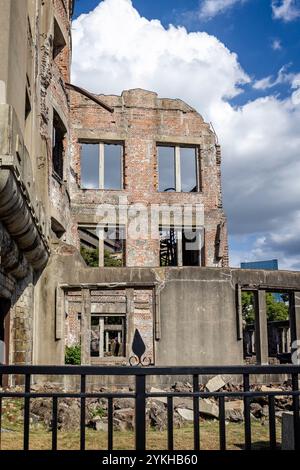 Nahaufnahme der Atombombenkuppel - Hiroshima Peace Memorial - in Hiroshima, Japan am 29. September 2024 Stockfoto