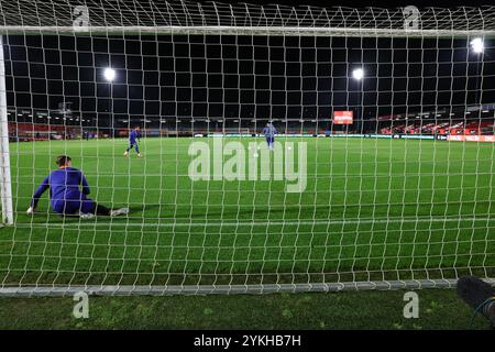 Almere, Niederlande. November 2024. ALMERE, 18.11.2024, Yanmar-Stadion, Saison 2024/2025, Freundschaftsspiel UEFA European U21 Football 2025. stadionübersicht vor dem Spiel Niederlande U21 - England U21 Credit: Pro Shots/Alamy Live News Stockfoto