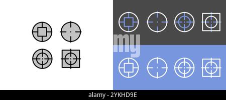 AIM Sight Symbol Set – moderne Sight Symbol Symbole Stock Vektor