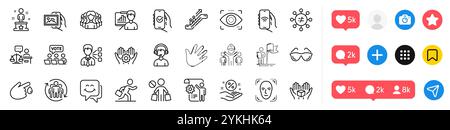 Leadership, Engineering-Team und Teamwork – Symbolpaket. Für Web-App. Social-Media-Symbole. Vektor Stock Vektor