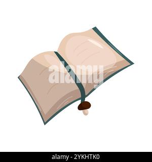Buch mit Lesezeichen auf weißem Hintergrund öffnen. Vektorabbildung Stock Vektor