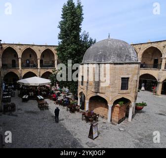 Das Great Inn in Nikosia, Nordzypern, wurde 1572 von den Osmanen erbaut. Stockfoto