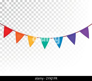 Regenbogenmoore und -Flaggen. Buntes Konfett oder Pride Month Letter Symbol LGBTQ Event Dekoration Stock Vektor