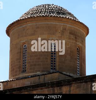 Befindet sich in Guzelyurt, Zypern, St. Die Mamas-Kirche und das Icon Museum sind eine Touristenattraktion. Stockfoto