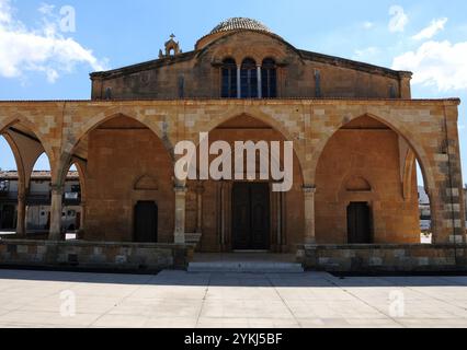 Befindet sich in Guzelyurt, Zypern, St. Die Mamas-Kirche und das Icon Museum sind eine Touristenattraktion. Stockfoto