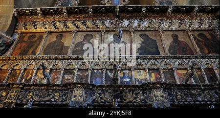 Befindet sich in Guzelyurt, Zypern, St. Die Mamas-Kirche und das Icon Museum sind eine Touristenattraktion. Stockfoto