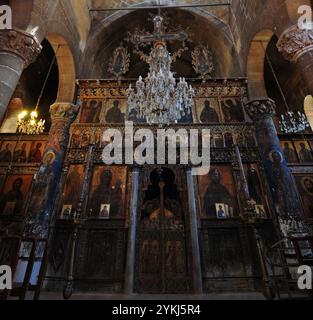 Befindet sich in Guzelyurt, Zypern, St. Die Mamas-Kirche und das Icon Museum sind eine Touristenattraktion. Stockfoto