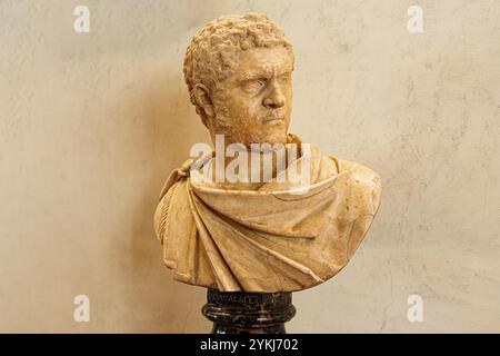 Florenz, Italien, 4. Januar 2024: Büste von Caracalla Stockfoto