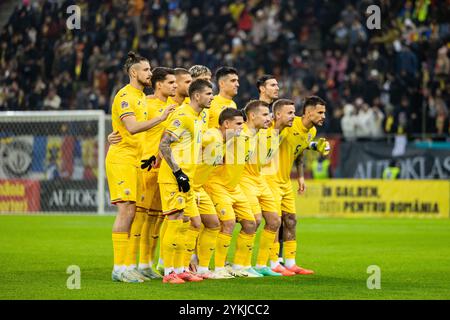 Rumänien spielte beim Fußballspiel der UEFA Nations League, der Liga C und der Gruppe C2 am 18. November 2024 in der Arena Nationala in Bukarest, Rumänien Stockfoto