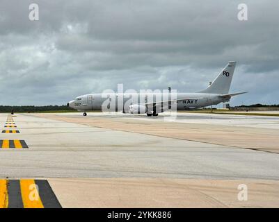 Boeing P-8A Poseidon von VP-47 auf der Andersen Air Force Base, Guam, am 15. Januar Stockfoto