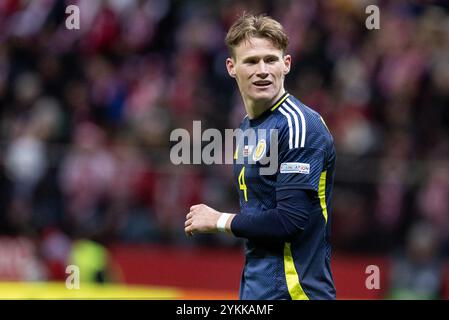 Stadion Narodowy, Warschau, Polen. November 2024. Internationaler Fußball UEFA Nations League A, Gruppe 1, Polen gegen Schottland; Scott McTominay (SCO) Credit: Action Plus Sports/Alamy Live News Stockfoto