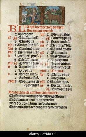 Stundenbuch Wolfgang Hopyl - kW 172 C 21 - 04r. Stockfoto