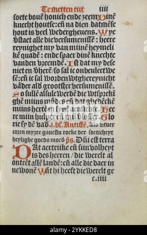 Stundenbuch Wolfgang Hopyl - kW 172 C 21 - 003v. Stockfoto