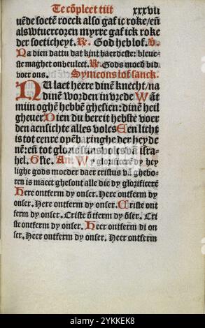 Stundenbuch Wolfgang Hopyl - kW 172 C 21 - 037r. Stockfoto