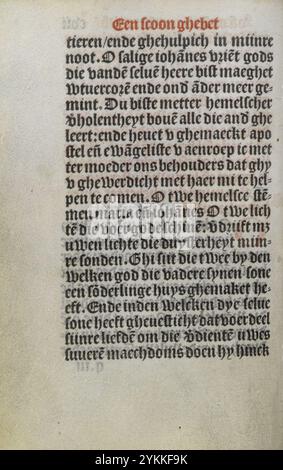Stundenbuch Wolfgang Hopyl - kW 172 C 21 - 107v. Stockfoto