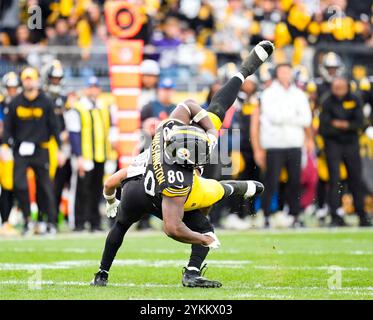 Pittsburgh, Pa, USA. November 2024. 17. November 2024: Darnell Washington #80 beim Spiel Pittsburgh Steelers vs Baltimore Ravens im Acrisure Stadium in Pittsburgh, PA. Brook Ward/scheinbare Media Group (Kreditbild: © AMG/AMG via ZUMA Press Wire) NUR REDAKTIONELLE VERWENDUNG! Nicht für kommerzielle ZWECKE! Stockfoto